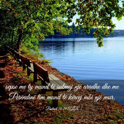 Picture 03 - Psalmet 18:29 ALB - sepse me ty mund të sulmoj një aradhe dhe me - Bible Verse Picture