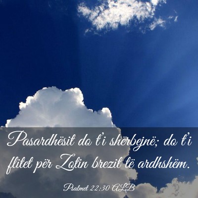 Picture 03 - Psalmet 22:30 ALB - Pasardhësit do t’i shërbejnë; do t’i - Bible Verse Picture