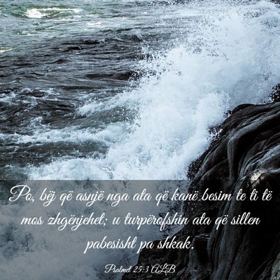 Picture 03 - Psalmet 25:3 ALB - Po, bëj që asnjë nga ata që kanë besim te ti - Bible Verse Picture