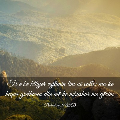 Picture 03 - Psalmet 30:11 ALB - Ti e ke kthyer vajtimin tim në valle; ma ke - Bible Verse Picture