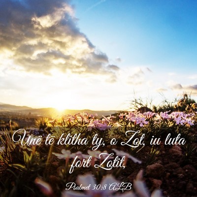 Picture 03 - Psalmet 30:8 ALB - Unë të klitha ty, o Zot, iu luta fort - Bible Verse Picture