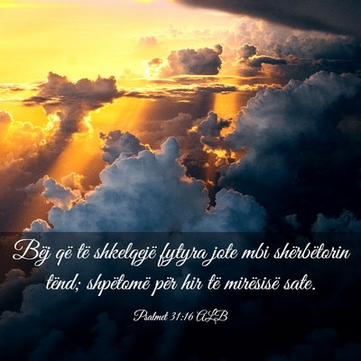 Picture 03 - Psalmet 31:16 ALB - Bëj që të shkelqejë fytyra jote mbi - Bible Verse Picture