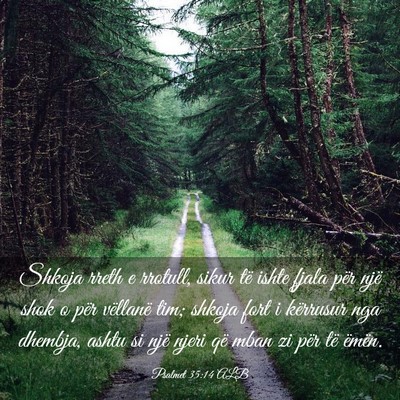 Picture 03 - Psalmet 35:14 ALB - Shkoja rreth e rrotull, sikur të ishte fjala - Bible Verse Picture