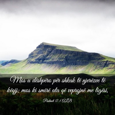 Picture 03 - Psalmet 37:1 ALB - Mos u dëshpëro për shkak të njerëzve të - Bible Verse Picture