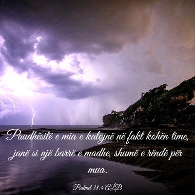 Picture 03 - Psalmet 38:4 ALB - Paudhësitë e mia e kalojnë në fakt kohën - Bible Verse Picture