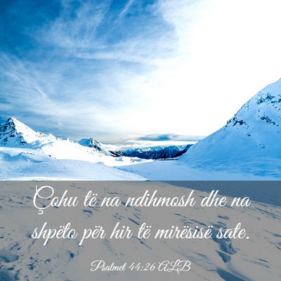 Picture 03 - Psalmet 44:26 ALB - Çohu të na ndihmosh dhe na shpëto për hir të - Bible Verse Picture