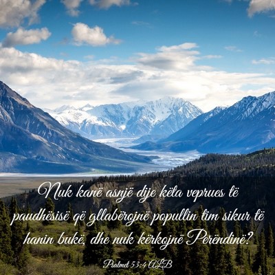 Picture 03 - Psalmet 53:4 ALB - Nuk kanë asnjë dije këta veprues të - Bible Verse Picture