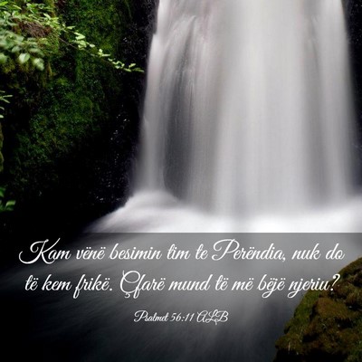 Picture 03 - Psalmet 56:11 ALB - Kam vënë besimin tim te Perëndia, nuk do të - Bible Verse Picture