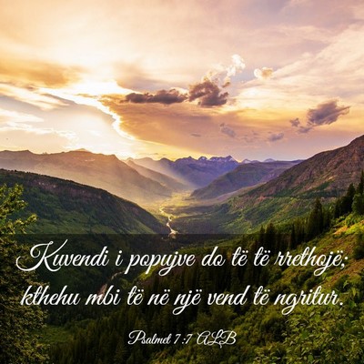 Picture 03 - Psalmet 7:7 ALB - Kuvendi i popujve do të të rrethojë; kthehu - Bible Verse Picture