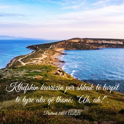 Picture 03 - Psalmet 70:3 ALB - Kthefshin kurrizin për shkak të turpit të tyre - Bible Verse Picture