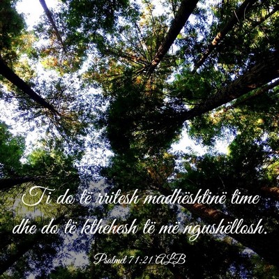Picture 03 - Psalmet 71:21 ALB - Ti do të rritesh madhështinë time dhe do të - Bible Verse Picture