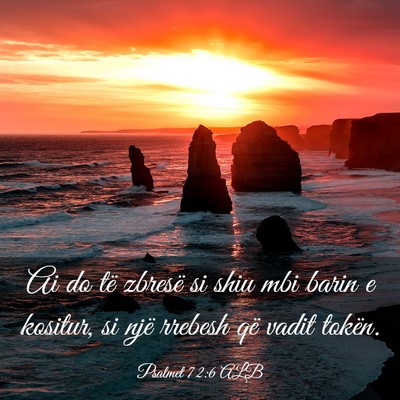 Picture 03 - Psalmet 72:6 ALB - Ai do të zbresë si shiu mbi barin e kositur, si - Bible Verse Picture
