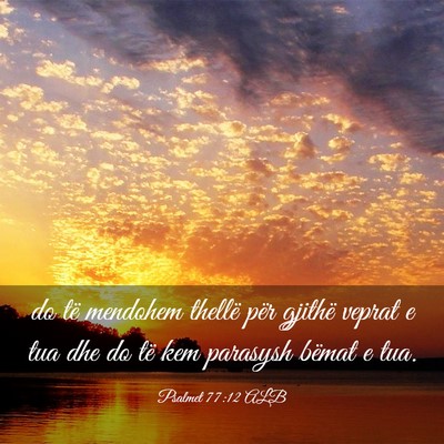 Picture 03 - Psalmet 77:12 ALB - do të mendohem thellë për gjithë veprat e tua - Bible Verse Picture