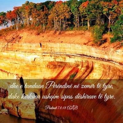 Picture 03 - Psalmet 78:18 ALB - dhe e tunduan Perëndinë në zemër të tyre, - Bible Verse Picture