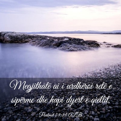 Picture 03 - Psalmet 78:23 ALB - Megjithatë ai i urdhëroi retë e sipërme dhe - Bible Verse Picture