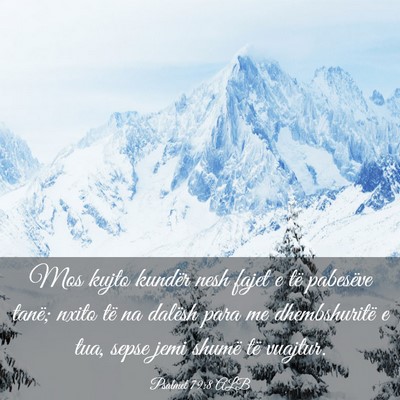 Picture 03 - Psalmet 79:8 ALB - Mos kujto kundër nesh fajet e të pabesëve - Bible Verse Picture