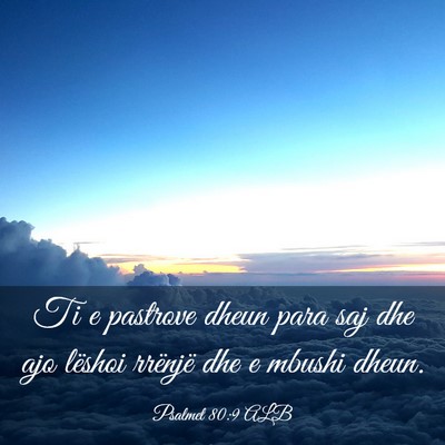 Picture 03 - Psalmet 80:9 ALB - Ti e pastrove dheun para saj dhe ajo lëshoi - Bible Verse Picture