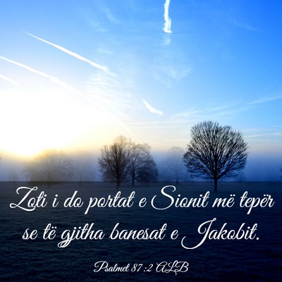 Picture 03 - Psalmet 87:2 ALB - Zoti i do portat e Sionit më tepër se të - Bible Verse Picture
