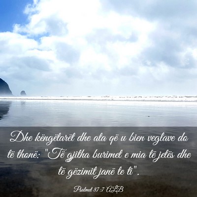 Picture 03 - Psalmet 87:7 ALB - Dhe këngëtarët dhe ata që u bien veglave do - Bible Verse Picture