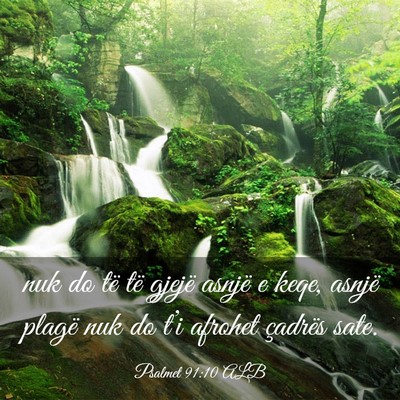 Picture 03 - Psalmet 91:10 ALB - nuk do të të gjejë asnjë e keqe, asnjë - Bible Verse Picture