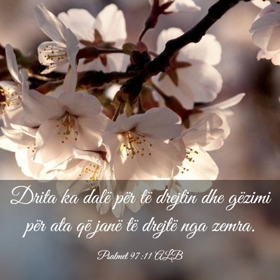 Picture 03 - Psalmet 97:11 ALB - Drita ka dalë për të drejtin dhe gëzimi për - Bible Verse Picture