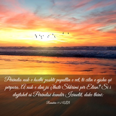 Picture 03 - Romakëve 11:2 ALB - Perëndia nuk e hodhi poshtë popullin e vet, të - Bible Verse Picture
