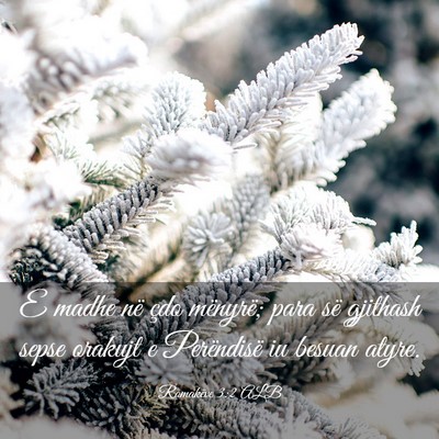 Picture 03 - Romakëve 3:2 ALB - E madhe në çdo mënyrë; para së gjithash - Bible Verse Picture