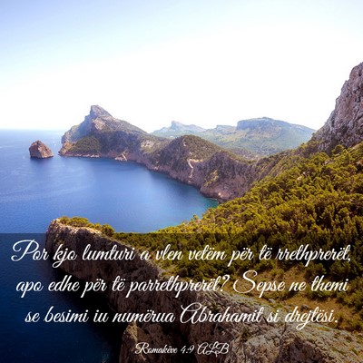 Picture 03 - Romakëve 4:9 ALB - Por kjo lumturi a vlen vetëm për të - Bible Verse Picture