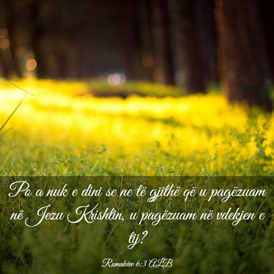 Picture 03 - Romakëve 6:3 ALB - Po a nuk e dini se ne të gjithë që u pagëzuam - Bible Verse Picture