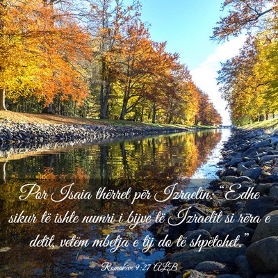 Picture 03 - Romakëve 9:27 ALB - Por Isaia thërret për Izraelin: “Edhe sikur - Bible Verse Picture