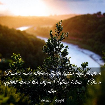 Picture 03 - Ruthi 4:2 ALB - Boazi mori atëherë dhjetë burra nga pleqtë e - Bible Verse Picture