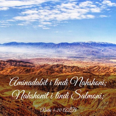 Picture 03 - Ruthi 4:20 ALB - Aminadabit i lindi Nahshoni; Nahshonit i lindi - Bible Verse Picture