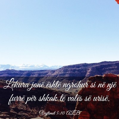 Picture 03 - Vajtimet 5:10 ALB - Lëkura jonë është ngrohur si në një furrë - Bible Verse Picture