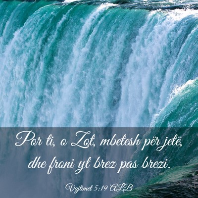 Picture 03 - Vajtimet 5:19 ALB - Por ti, o Zot, mbetesh për jetë, dhe froni yt - Bible Verse Picture