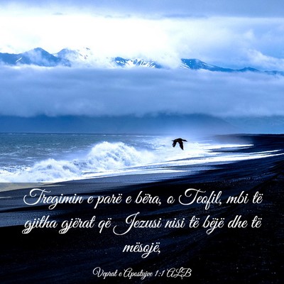 Picture 03 - Veprat e Apostujve 1:1 ALB - Tregimin e parë e bëra, o Teofil, mbi të - Bible Verse Picture