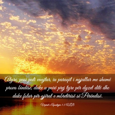 Picture 03 - Veprat e Apostujve 1:3 ALB - Atyre, pasi pati vuajtur, iu paraqit i ngjallur - Bible Verse Picture