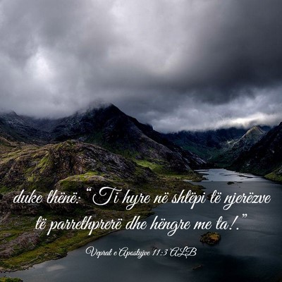 Picture 03 - Veprat e Apostujve 11:3 ALB - duke thënë: “Ti hyre në shtëpi të - Bible Verse Picture