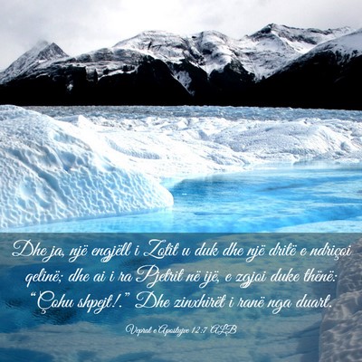 Picture 03 - Veprat e Apostujve 12:7 ALB - Dhe ja, një engjëll i Zotit u duk dhe një - Bible Verse Picture