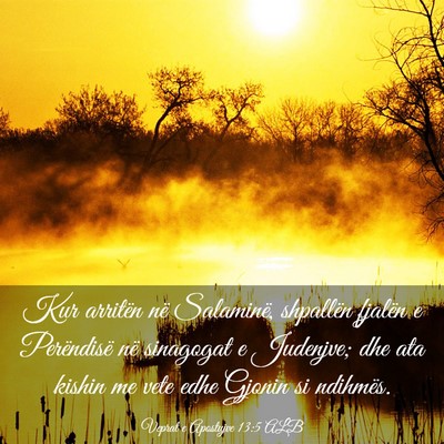 Picture 03 - Veprat e Apostujve 13:5 ALB - Kur arritën në Salaminë, shpallën fjalën e - Bible Verse Picture
