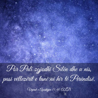 Picture 03 - Veprat e Apostujve 15:40 ALB - Por Pali zgjodhi Silën dhe u nis, pasi - Bible Verse Picture