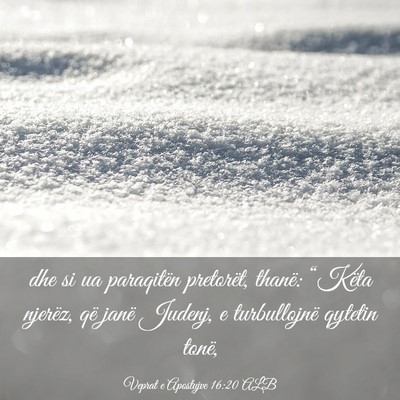 Picture 03 - Veprat e Apostujve 16:20 ALB - dhe si ua paraqitën pretorët, thanë: “Këta - Bible Verse Picture