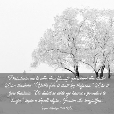 Picture 03 - Veprat e Apostujve 17:18 ALB - Diskutonin me të edhe disa filozofë epikurianë - Bible Verse Picture