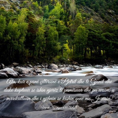 Picture 03 - Veprat e Apostujve 4:13 ALB - Ata, kur e panë çiltërsinë e Pjetrit dhe të - Bible Verse Picture