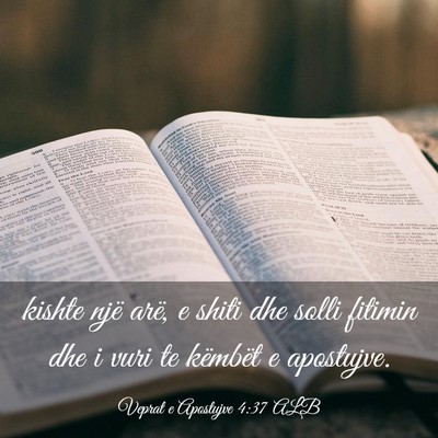 Picture 03 - Veprat e Apostujve 4:37 ALB - kishte një arë, e shiti dhe solli fitimin dhe i - Bible Verse Picture