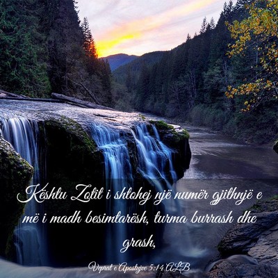 Picture 03 - Veprat e Apostujve 5:14 ALB - Kështu Zotit i shtohej një numër gjithnjë e - Bible Verse Picture