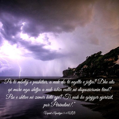 Picture 03 - Veprat e Apostujve 5:4 ALB - Po të mbetej e pashitur, a nuk do të ngelte e - Bible Verse Picture