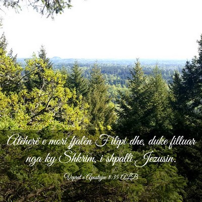 Picture 03 - Veprat e Apostujve 8:35 ALB - Atëherë e mori fjalën Filipi dhe, duke filluar - Bible Verse Picture