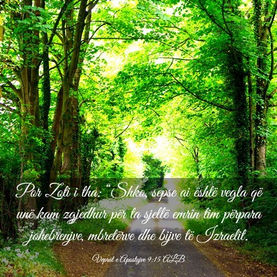 Picture 03 - Veprat e Apostujve 9:15 ALB - Por Zoti i tha: “Shko, sepse ai është vegla - Bible Verse Picture