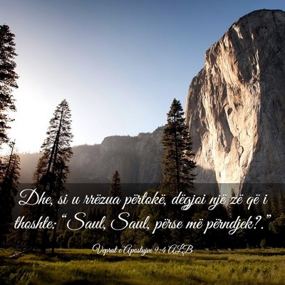 Picture 03 - Veprat e Apostujve 9:4 ALB - Dhe, si u rrëzua përtokë, dëgjoi një zë që - Bible Verse Picture