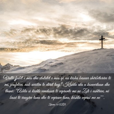 Picture 03 - Zakaria 1:6 ALB - Vallë fjalët e mia dhe statutet e mia që ua - Bible Verse Picture